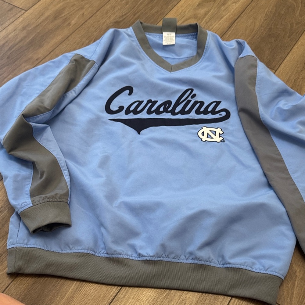 Knights Apparel V-Neck Sweater in Blue and Gray